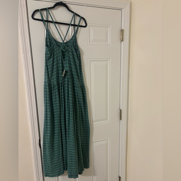 Free People Beach Lena Maxi Dress Size Medium Blue Combo - Picture 9 of 10